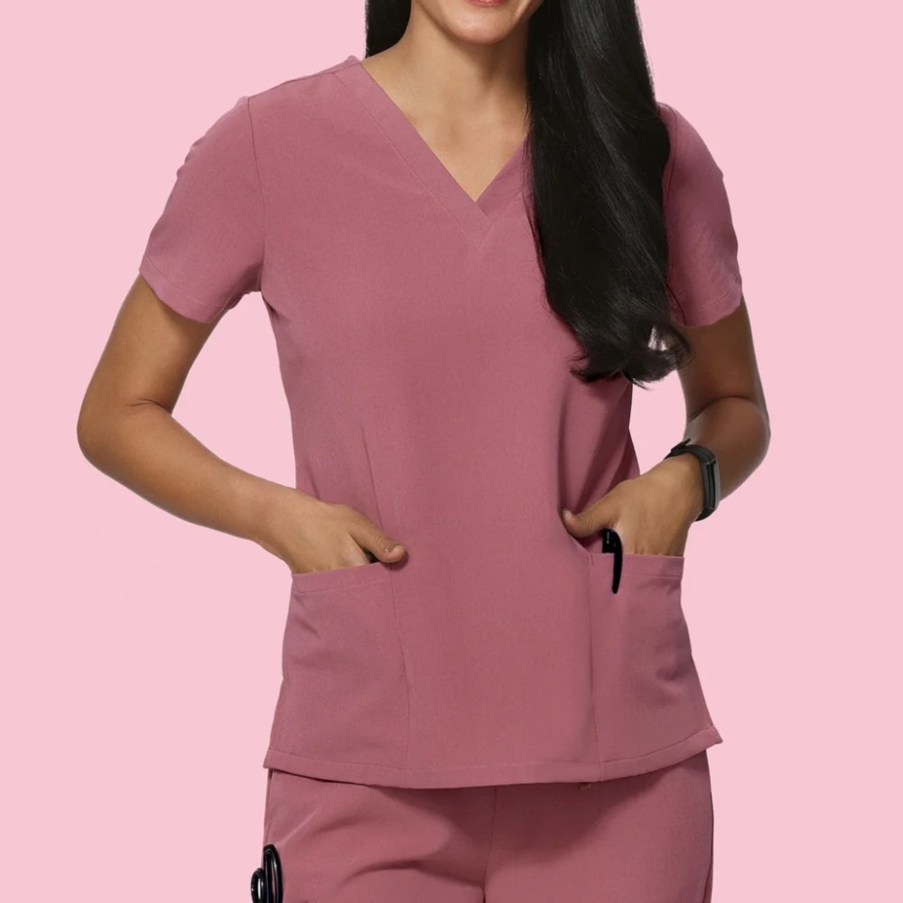Mandala Mauve Equa-Tek Medical Uniform Scrub Top XL